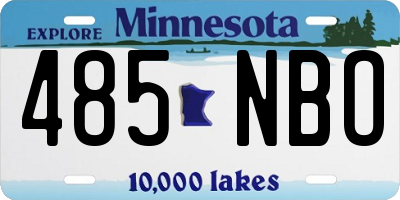 MN license plate 485NBO