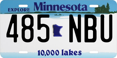 MN license plate 485NBU