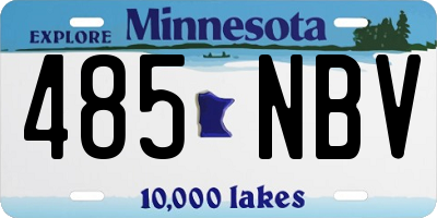 MN license plate 485NBV