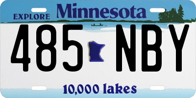 MN license plate 485NBY
