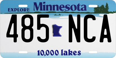 MN license plate 485NCA