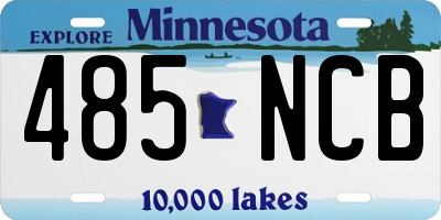 MN license plate 485NCB
