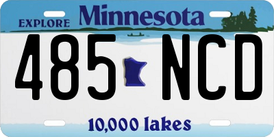 MN license plate 485NCD
