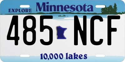 MN license plate 485NCF