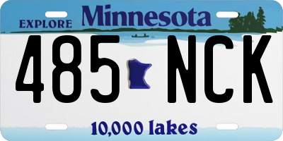 MN license plate 485NCK
