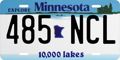 MN license plate 485NCL