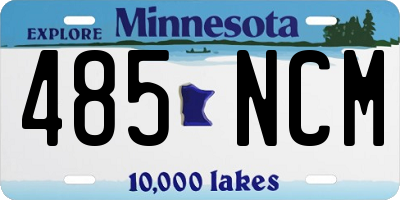 MN license plate 485NCM