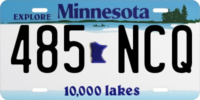 MN license plate 485NCQ