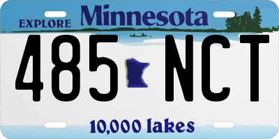 MN license plate 485NCT