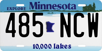 MN license plate 485NCW