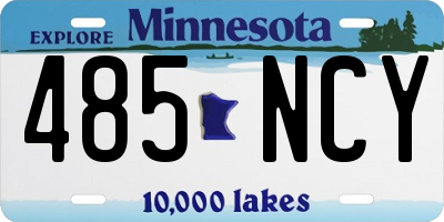 MN license plate 485NCY