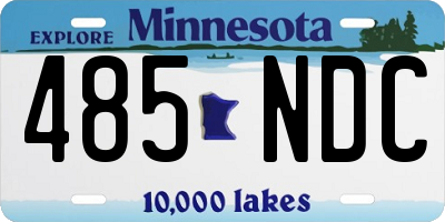 MN license plate 485NDC