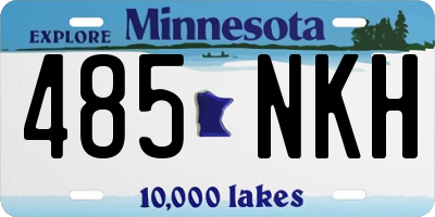 MN license plate 485NKH