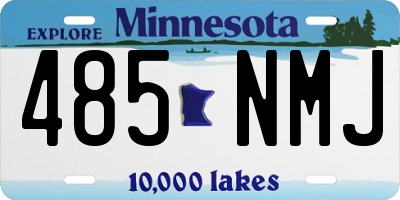 MN license plate 485NMJ