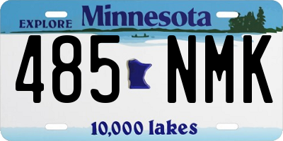MN license plate 485NMK