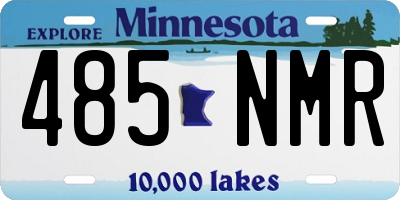MN license plate 485NMR