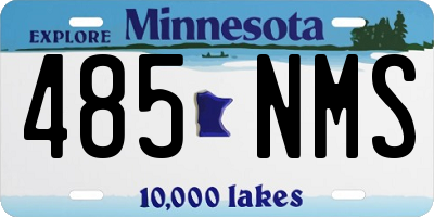 MN license plate 485NMS