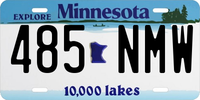 MN license plate 485NMW