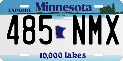 MN license plate 485NMX