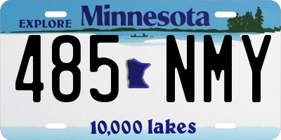 MN license plate 485NMY