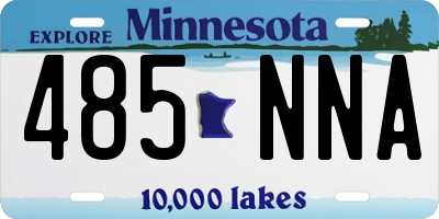 MN license plate 485NNA