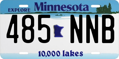 MN license plate 485NNB