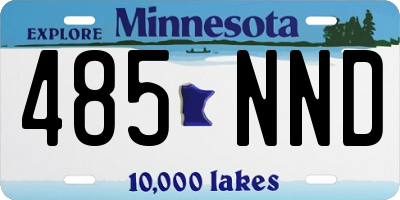 MN license plate 485NND