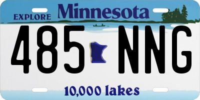 MN license plate 485NNG