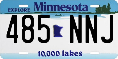 MN license plate 485NNJ