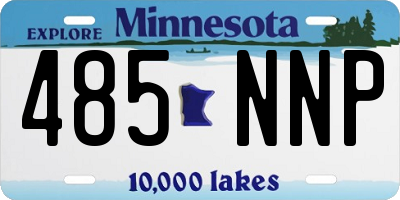 MN license plate 485NNP