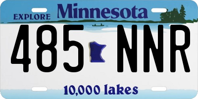 MN license plate 485NNR
