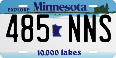 MN license plate 485NNS