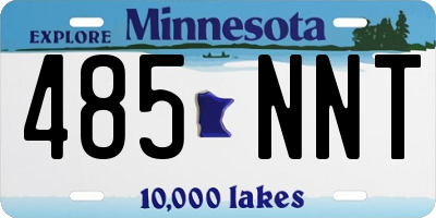MN license plate 485NNT