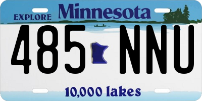 MN license plate 485NNU