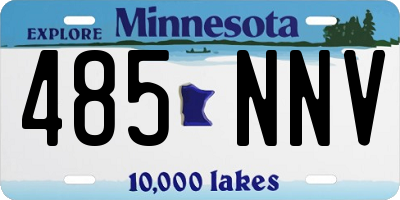MN license plate 485NNV