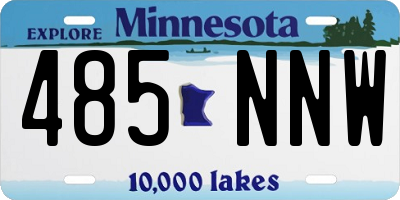 MN license plate 485NNW