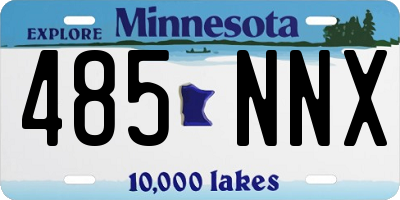 MN license plate 485NNX