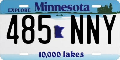 MN license plate 485NNY