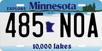 MN license plate 485NOA