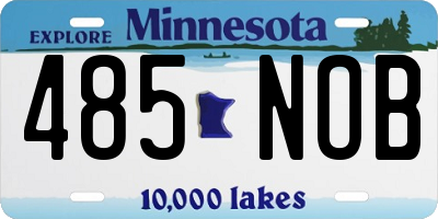 MN license plate 485NOB