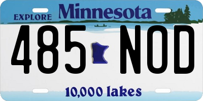 MN license plate 485NOD