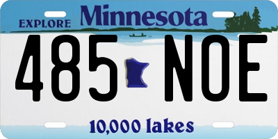 MN license plate 485NOE