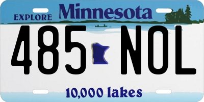 MN license plate 485NOL