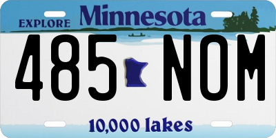 MN license plate 485NOM