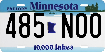 MN license plate 485NOO