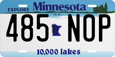 MN license plate 485NOP