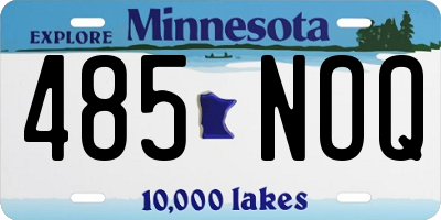 MN license plate 485NOQ