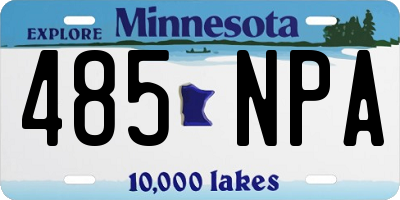 MN license plate 485NPA