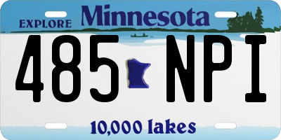 MN license plate 485NPI