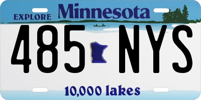 MN license plate 485NYS